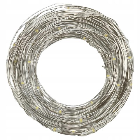 Lampki Choinkowe Led Drucik 10M Rgb Na Baterie - 100 Diod, Dekoracyjne