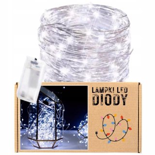 Lampki Led Na Baterie 2M, 20 Diod Choinkowe Zimne - Idealne Do Dekoracji