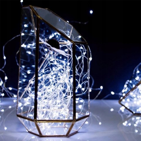 Lampki Led Na Baterie 2M, 20 Diod Choinkowe Zimne - Idealne Do Dekoracji