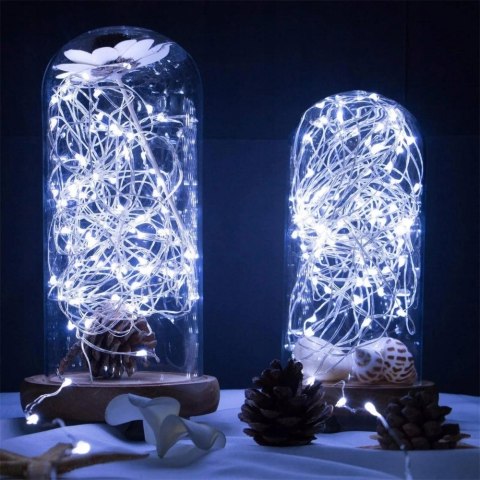Lampki Led Na Baterie 2M, 20 Diod Choinkowe Zimne - Idealne Do Dekoracji