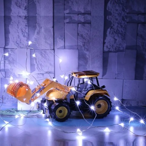 Lampki Led Na Drucik 10M 100 Led Na Baterie Zimny Biały - Dekoracja - Eco