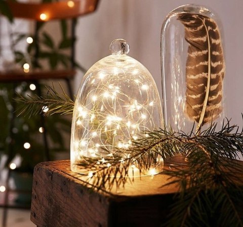 Lampki Led Na Druciku 30 Led 3M Białe Ciepłe Na Baterie Do Stroika Choinki