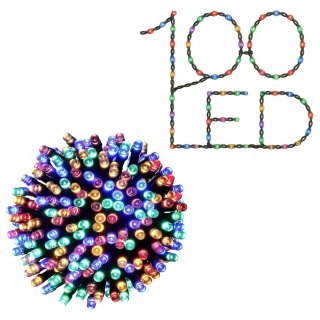 Lampki Świąteczne 100 Led Multi Kolor 8M Ip44 Do Wewnętrznych/Zewnętrznych