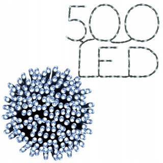 Lampki Świąteczne 500 Led Zimny Biały Ip44 32M Na Choinkę I Do Ogrodu