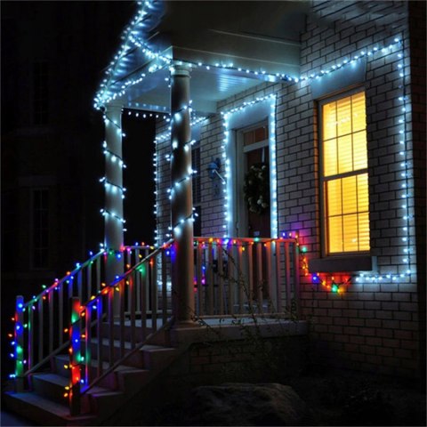 Mocne Lampki Choinkowe 500 Led Multikolor Ip44 8 Trybów 32,7M + Łącznik
