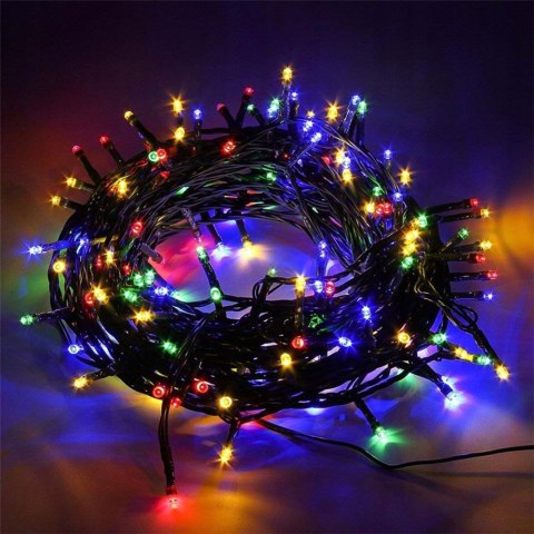 Mocne Lampki Choinkowe 500 Led Multikolor Ip44 8 Trybów 32,7M + Łącznik