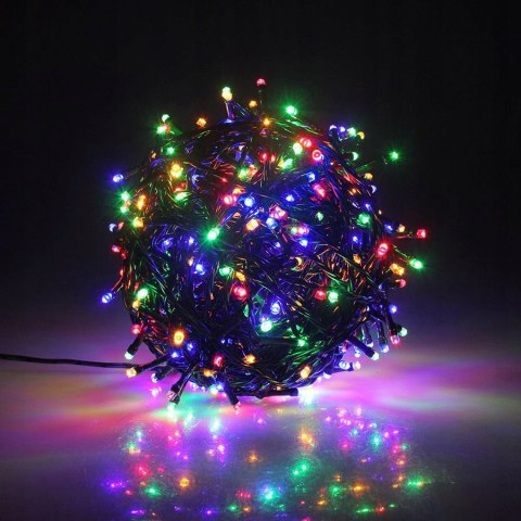 Mocne Lampki Choinkowe 500 Led Multikolor Ip44 8 Trybów 32,7M + Łącznik