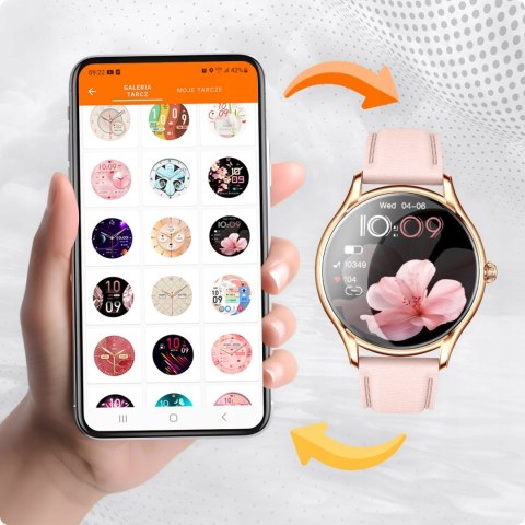 Damski Smartwatch 4 Wym. Paski, Amoled, Polskie Menu, Rozmowy, 7D Bateria