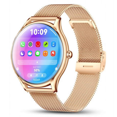 Damski Smartwatch 4 Wymienne Paski Amoled Polskie Menu Rozmowy 7D Bateria