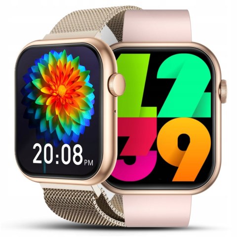 Damski Smartwatch: Rozmówy, Sms, Sport, Zdrowie, 4 Paski, Polskie Menu