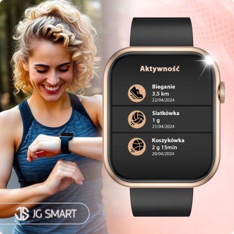 Damski Smartwatch: Rozmówy, Sms, Sport, Zdrowie, 4 Paski, Polskie Menu