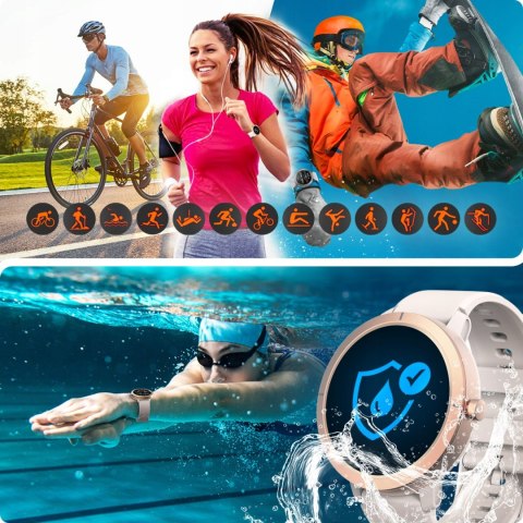 Damski Zegarek Smartwatch Gps Amoled, 180 Trybów, Wodoodporny 5Atm, Rozmowy