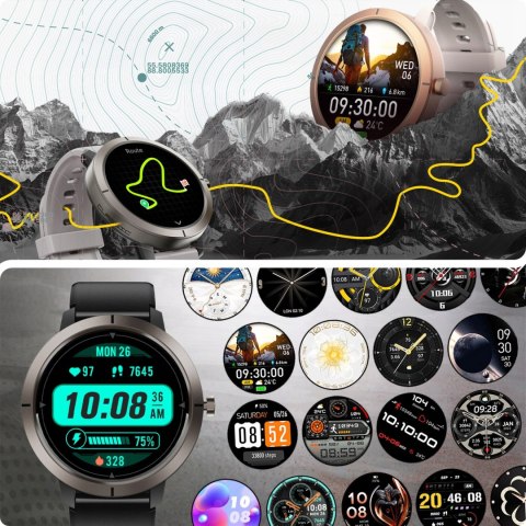 Damski Zegarek Smartwatch Gps Amoled, 180 Trybów, Wodoodporny 5Atm, Rozmowy