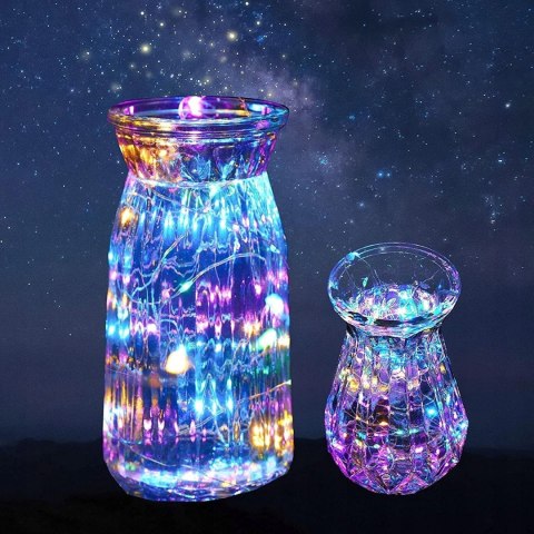 Lampeczki Led Rgb 2M Multikolor, Elastyczny Drutik Na Stoł, 2Xaa, Dekoracja