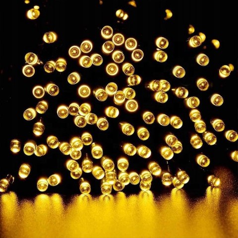 Lampki Choinkowe 300 Led Ciepły Biały 21M Z 8 Trybami -Do Wnętrz I Zewnętrz