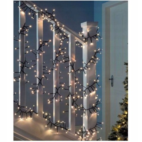 Lampki Choinkowe 300 Led Ciepły Biały 21M Z 8 Trybami -Do Wnętrz I Zewnętrz