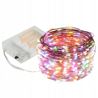 Lampki Led Drucik 10M 100 Led Rgb Na Baterie - Wew/Zew Dekoracja Na Okazje