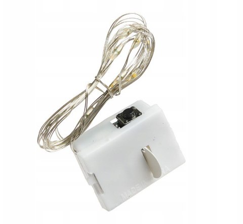 Lampki Led Na Druciku 10 Led Ciepły Biały 3 Tryby Dekoracyjne Na Baterie