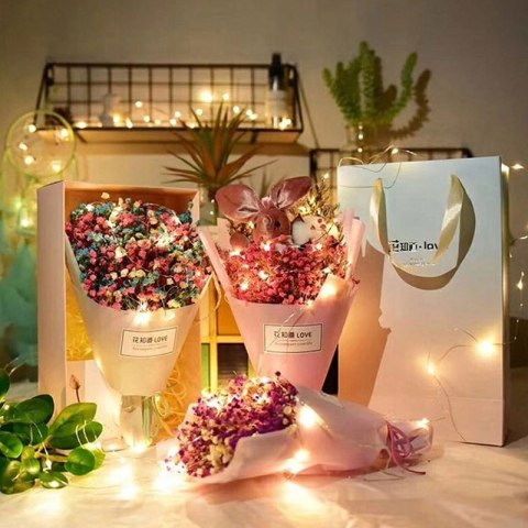 Lampki Led Na Druciku 20 Led Ciepły Biały 2M Trzy Tryby Na Baterie Lr44