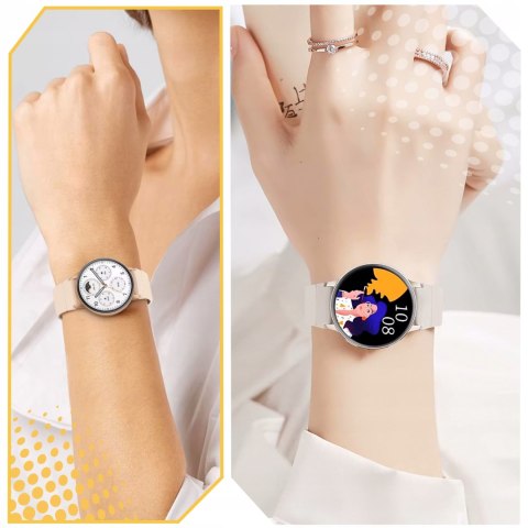 Smartwatch Damski 1,39 Cal Ip68, 4 Paski, Polskie Menu, Powiadomienia