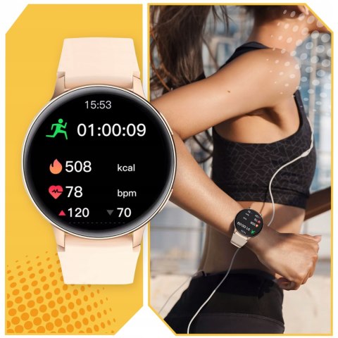 Smartwatch Damski 1,39 Cal Ip68, 4 Paski, Polskie Menu, Powiadomienia