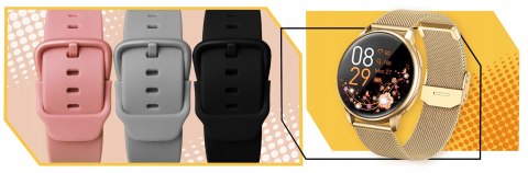 Smartwatch Damski 1,39 Cal Ip68, 4 Paski, Polskie Menu, Powiadomienia