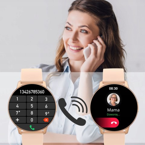 Smartwatch Damski 1,46 Amoled Bt Calling, Cykl Menstruacyjny, Sport Polskie