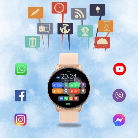 Smartwatch Damski 1,46 Amoled Bt Calling, Cykl Menstruacyjny, Sport Polskie