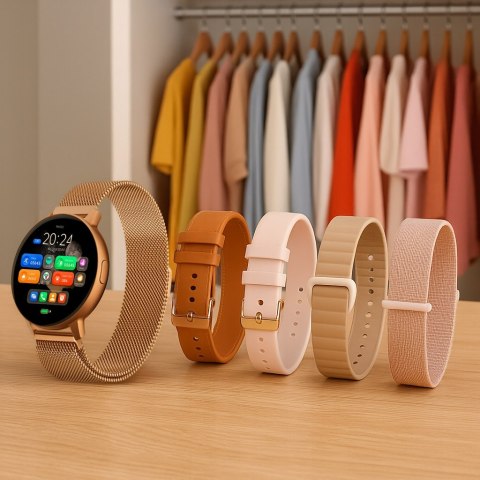Smartwatch Damski 1,46 Amoled Bt Calling, Cykl Menstruacyjny, Sport Polskie