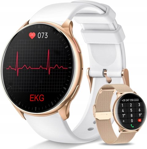 Smartwatch Damski Amoled Ekg Glukoza Ciśnienie Hrv Bmi - Monitor Zdrowia