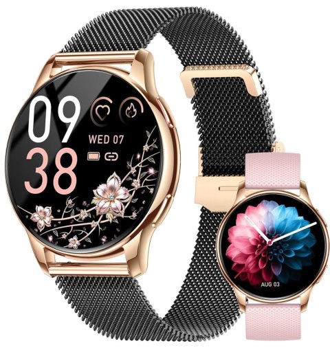 Smartwatch Damski Amoled Ekg Glukoza Ciśnienie Hrv Bmi - Monitor Zdrowia