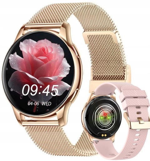 Smartwatch Damski Amoled Ekg Glukoza Ciśnienie Hrv Bmi - Monitor Zdrowia