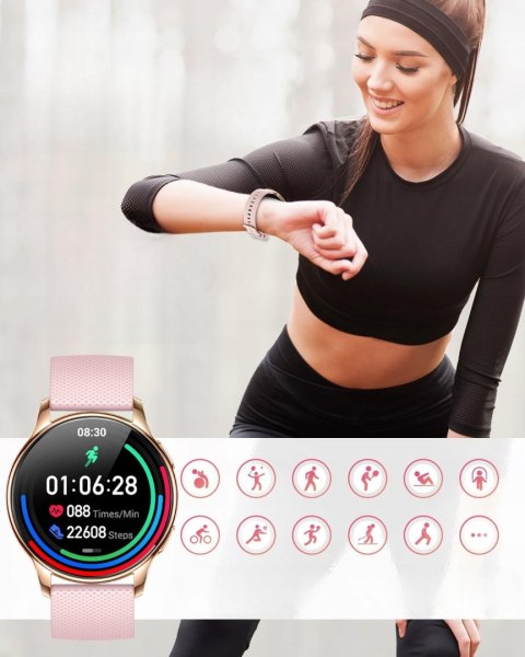 Smartwatch Damski Amoled Ekg Glukoza Ciśnienie Hrv Bmi - Monitor Zdrowia