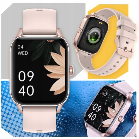 Smartwatch Damski Dotykowy 1,95 Cala Ip67: Połączenia I Monitoring Zdrowia