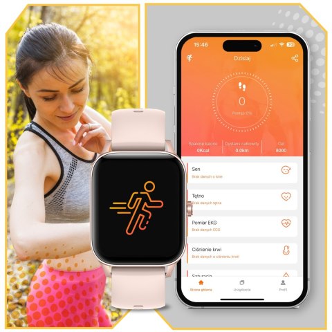 Smartwatch Damski Dotykowy 1,95 Cala Ip67: Połączenia I Monitoring Zdrowia
