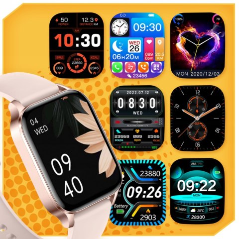 Smartwatch Damski Dotykowy 1,95 Cala Ip67: Połączenia I Monitoring Zdrowia