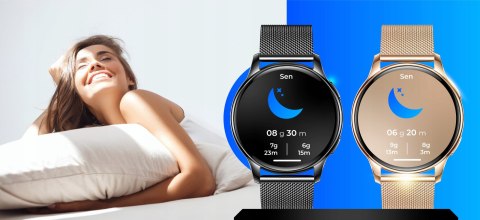 Smartwatch Damski: Menu, Rozmowy, Powiadomienia, Sport, 4 Wymienne Paski