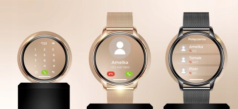 Smartwatch Damski Polskie Menu Rozmowy Powiadomienia 4 Wymienne Paski Sport