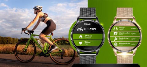 Smartwatch Damski Polskie Menu Rozmowy Powiadomienia 4 Wymienne Paski Sport