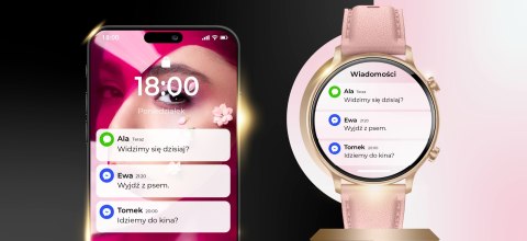 Smartwatch Damski Polskie Menu Rozmowy Powiadomienia Sport 4 Paski Amoled