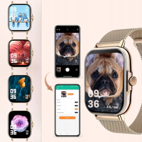 Smartwatch Damski Sx3 Polskie Menu Rozmowy Powiadomienia Puls Sport 300Mah