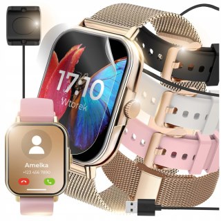 Smartwatch Damski Sx3 Polskie Menu - Rozmowy, Powiadomienia, Sport 300Mah