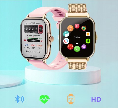 Smartwatch Damski Sx3 Polskie Menu - Rozmowy, Powiadomienia, Sport 300Mah