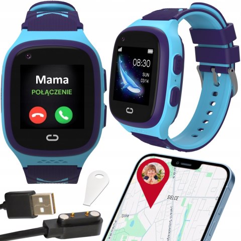 Smartwatch Dla Dzieci 4G Gps Sim - Telefon, Wideo Rozmowy, Geozona, Ip67