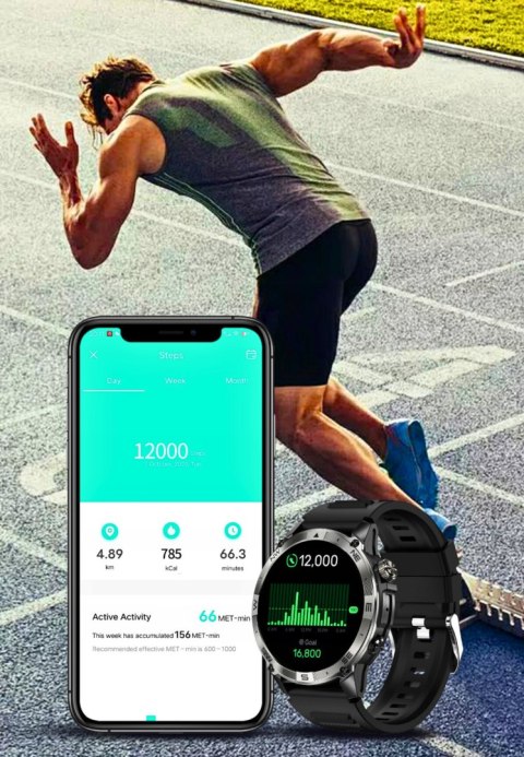 Smartwatch Wenom Explorer Gps, Wodoodporny, Amoled, Rozmowy, Pulsometr