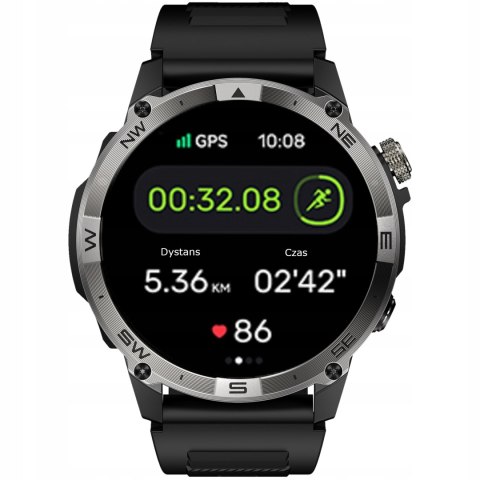 Smartwatch Wenom Explorer Ip68 Gps, Amoled, Pulsometr, Krokomierz, Rozmowy