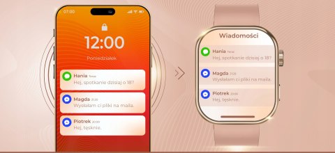 Smartwatch 300Ma Rozmowy, Powiadomienia, Glukoza, 4 Paski Polskie Menu
