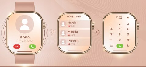 Smartwatch 300Ma Rozmowy, Powiadomienia, Glukoza, 4 Paski, Polskie Menu