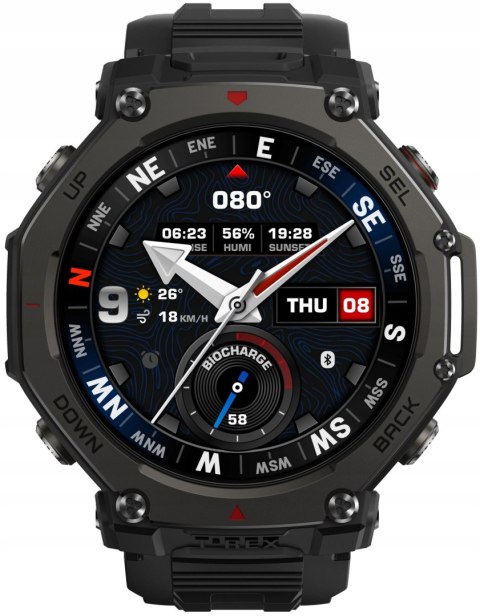 Smartwatch Amazfit T-Rex 3 Pro Czarny, Militarny Z Gps, Amoled 3000 Nitów