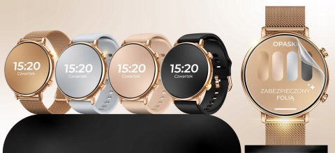 Smartwatch Damski 280Mah Polskie Menu 4 Paski Rozmowy Powiadomienia Sport